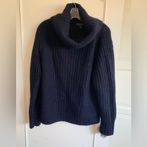 Banana Republic Cowl Neck  wool, alpaca blend Sweater in navy blue size XL